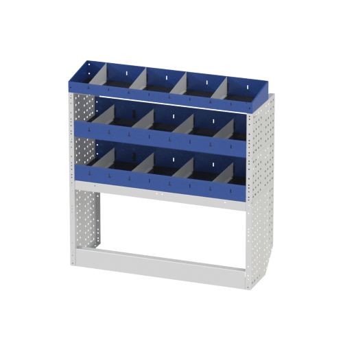 Module simple avec étagères bleues uniquement